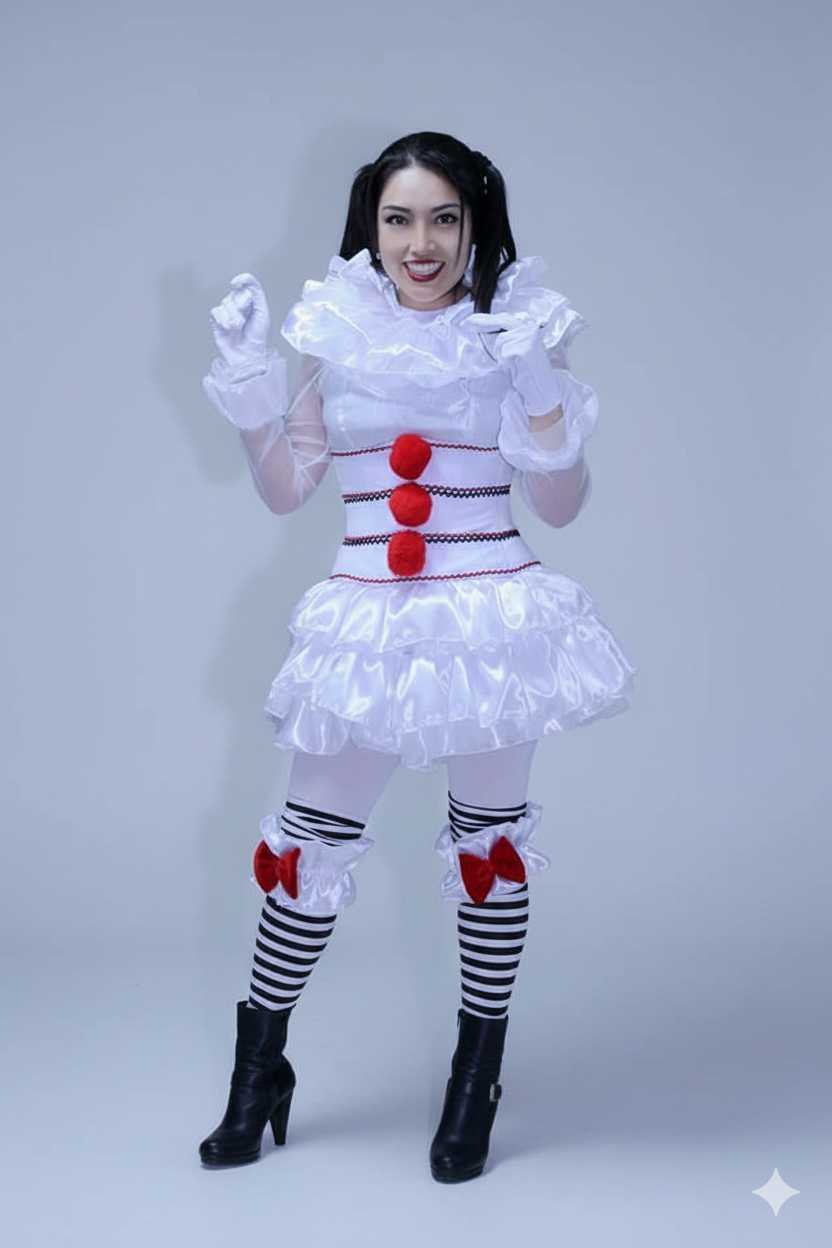 Disfraz de Payasa Macabra (Girl IT)