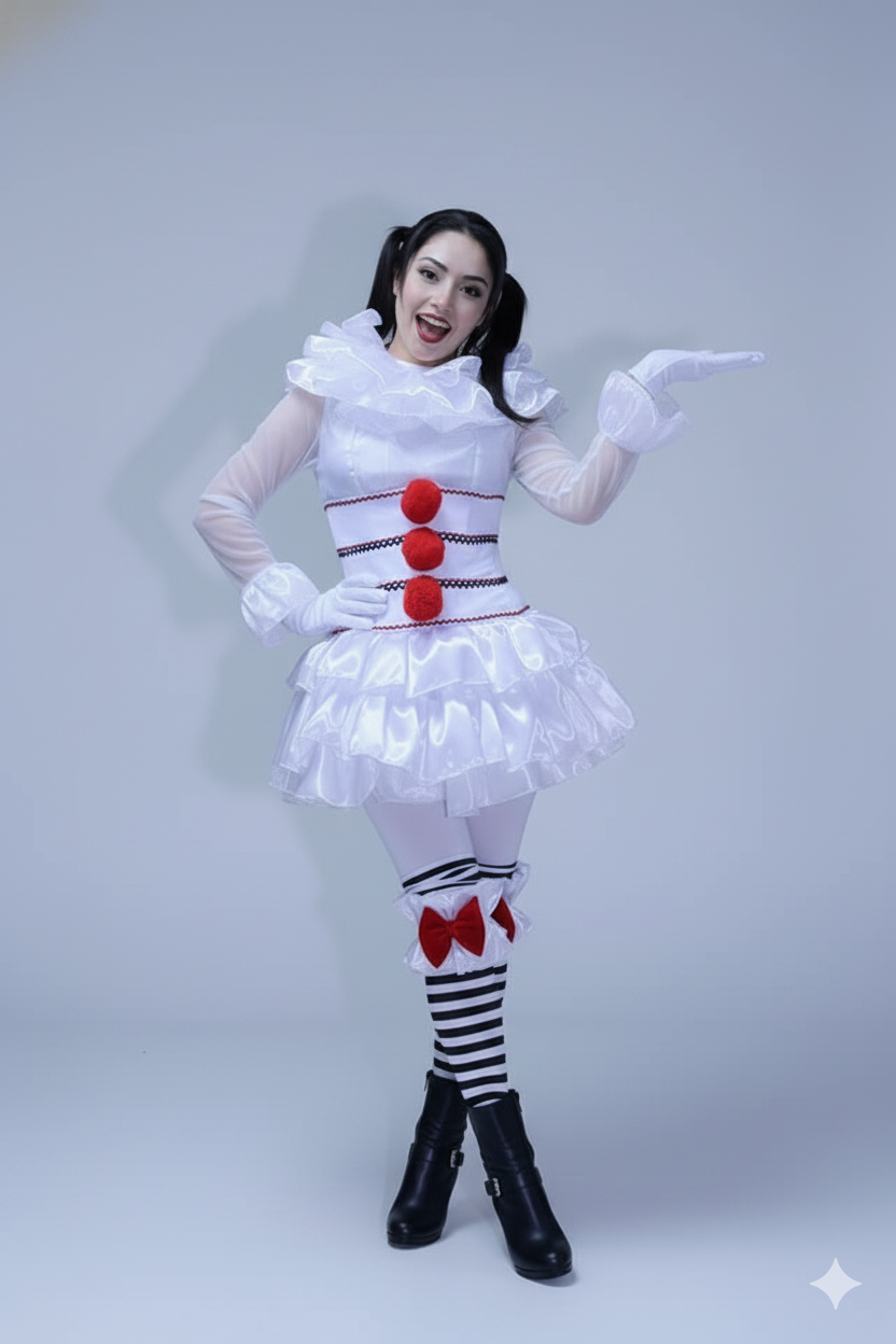 Disfraz de Payasa Macabra (Girl IT)