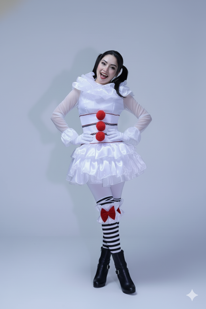 Disfraz de Payasa Macabra (Girl IT)