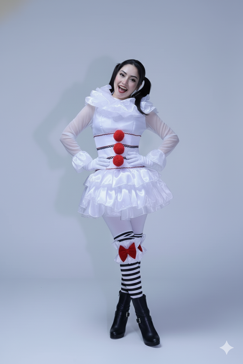 Disfraz de Payasa Macabra (Girl IT)