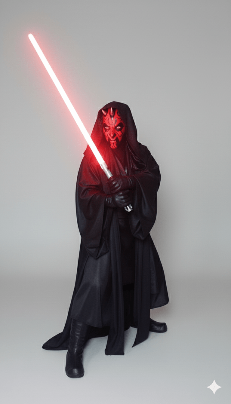 Disfraz de Darth Maul de Star Wars - Túnica con Capucha y Máscara - TuDisfraz